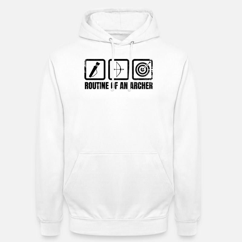 Archer routine - Unisex Hoodie - white