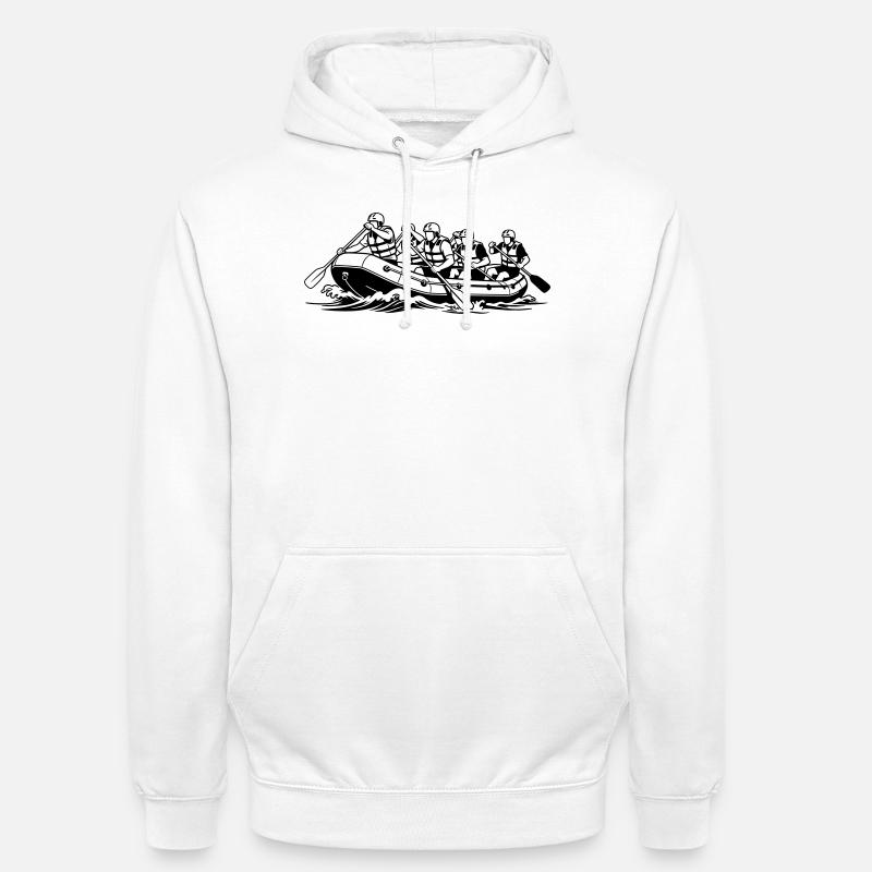 rafting - Sweat-shirt à capuche unisexe - blanc