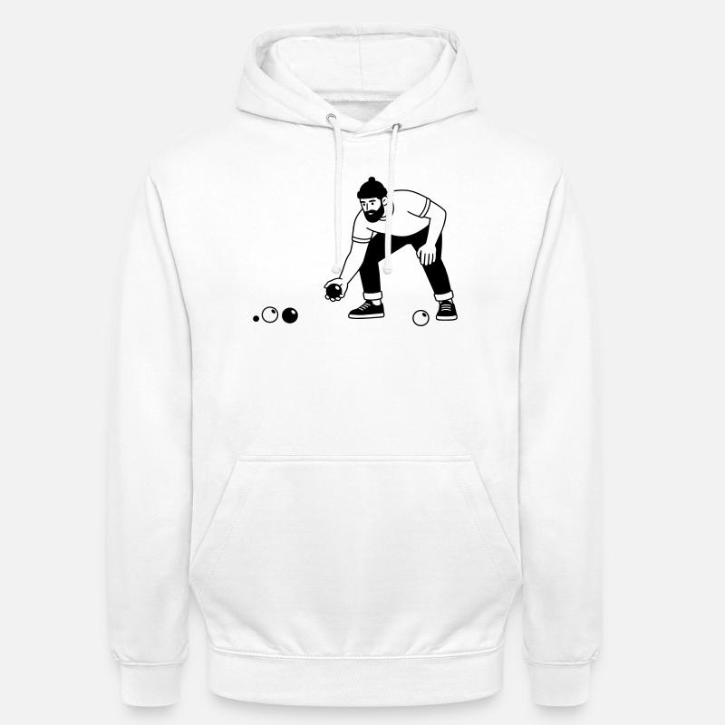 Bocce - Sweat-shirt à capuche unisexe - blanc