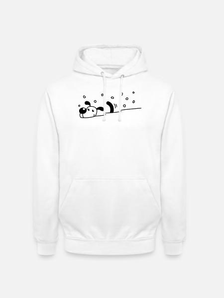 Cute dog in the snow - Unisex Hoodie - white
