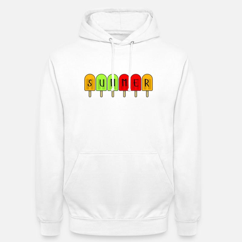 Hello Summer Popsicles - Sweat-shirt à capuche unisexe - blanc