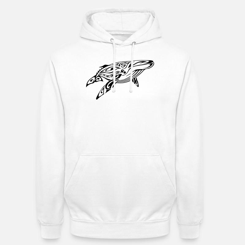 Baleine_1 - Sweat-shirt à capuche unisexe - blanc