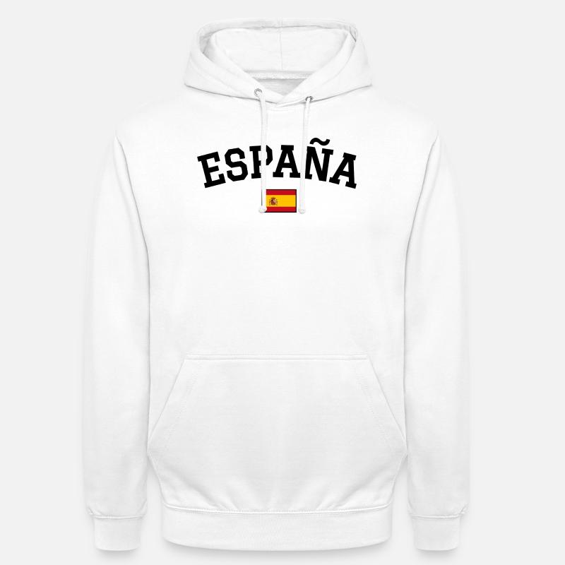 Spanien Flagge Design Schwarz - Unisex Hoodie - Weiß