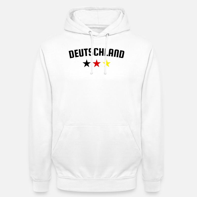 Allemagne Conception à trois étoiles - Sweat-shirt à capuche unisexe - blanc
