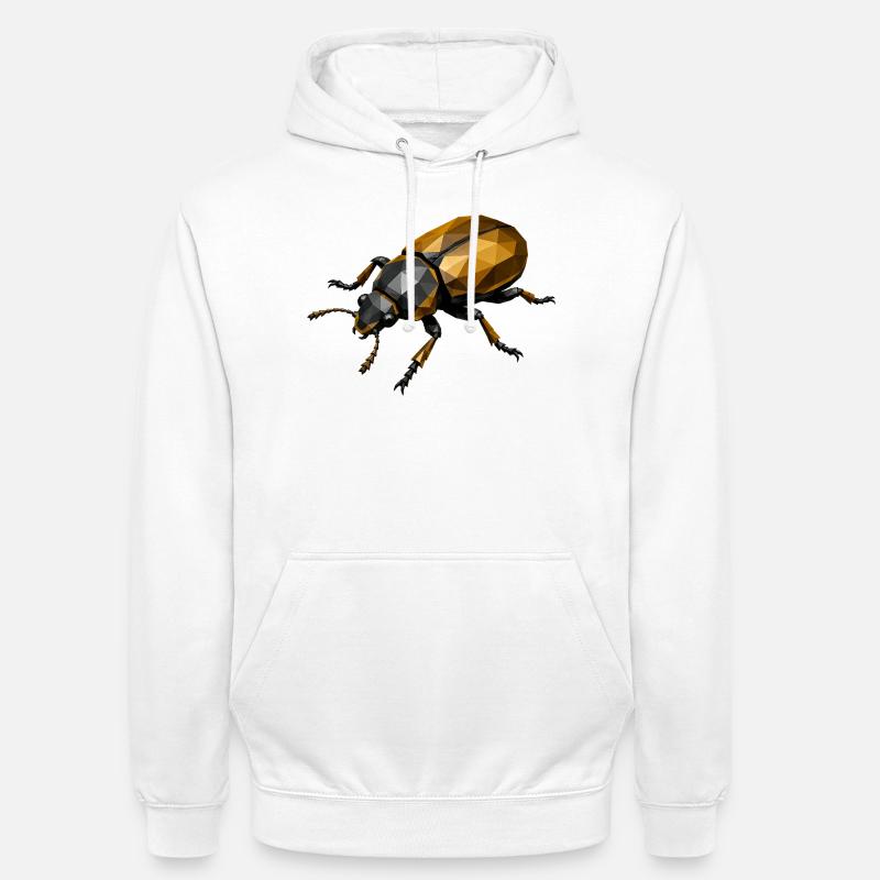 Geometric Low-Poly Insect - Unisex Hoodie - white