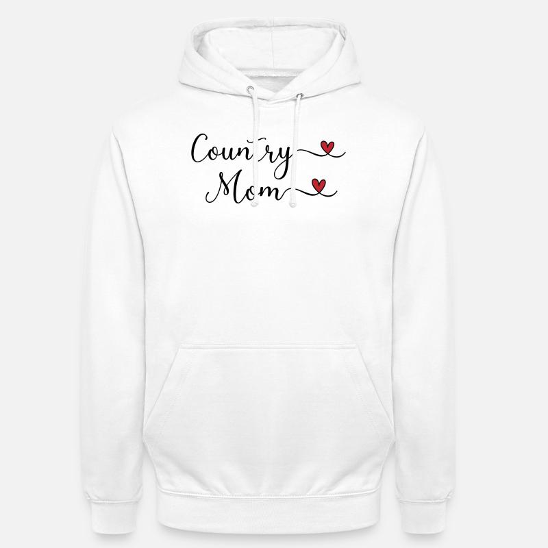 Maman de campagne - Sweat-shirt à capuche unisexe - blanc