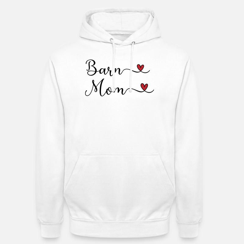 Barn Mom - Reitstall Mutter - Unisex Hoodie - Weiß