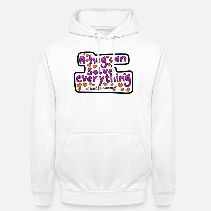 A hug can help - Unisex Hoodie - white