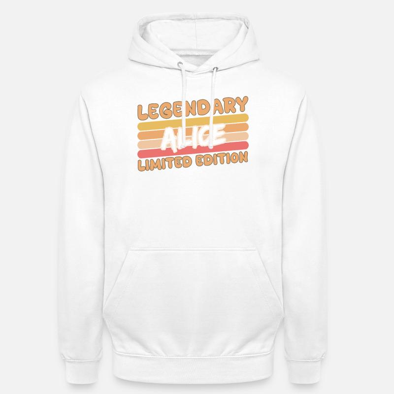 Alice - Sweat-shirt à capuche unisexe - blanc