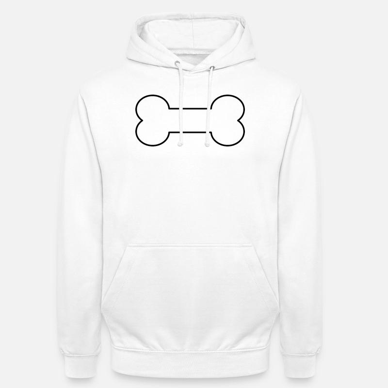 Os de chien - Sweat-shirt à capuche unisexe - blanc