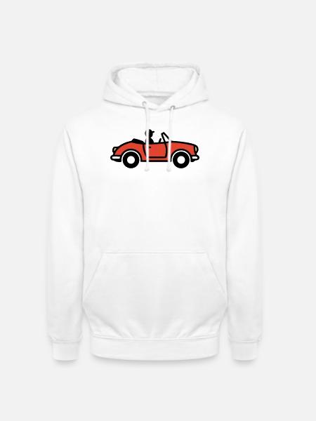 Cabriolet Sportwagen Italien Urlaub Auto - Unisex Hoodie - Weiß