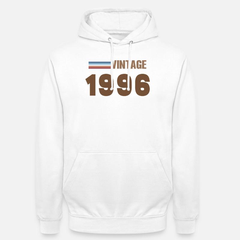 T-Shirt 30 Ans 1996 Script Manuscrit - Sweat-shirt à capuche unisexe - blanc
