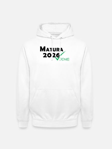 Matura 2026 Done - Unisex Hoodie - white