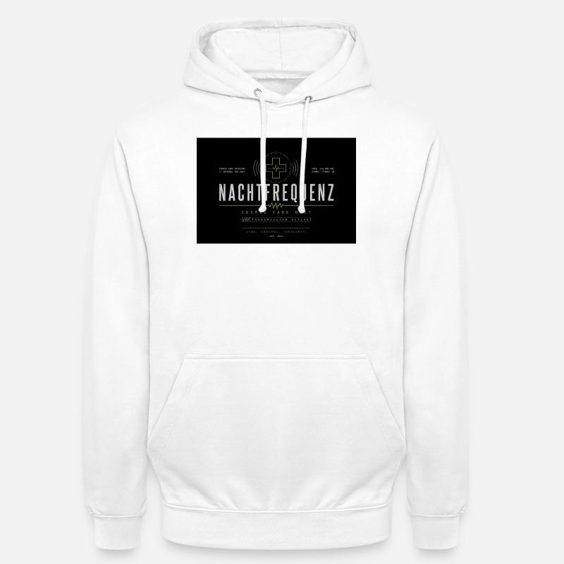 Nachtfrequenz Cosmic Care - Unisex Hoodie - Weiß