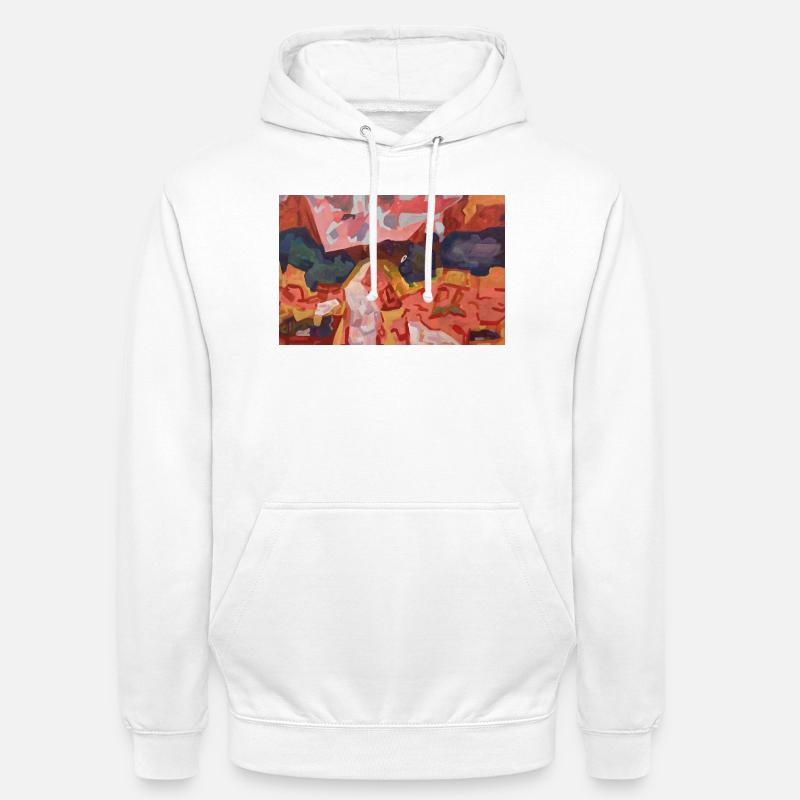 Feu de couleur abstraite - Sweat-shirt à capuche unisexe - blanc