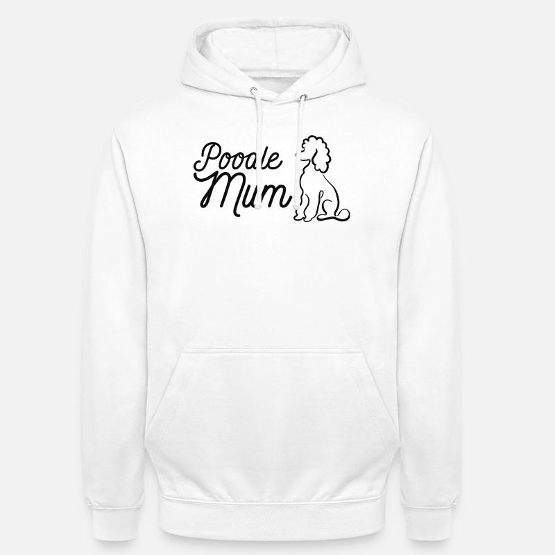 Pudel Mum Silhouette & Script - Unisex Hoodie - Weiß