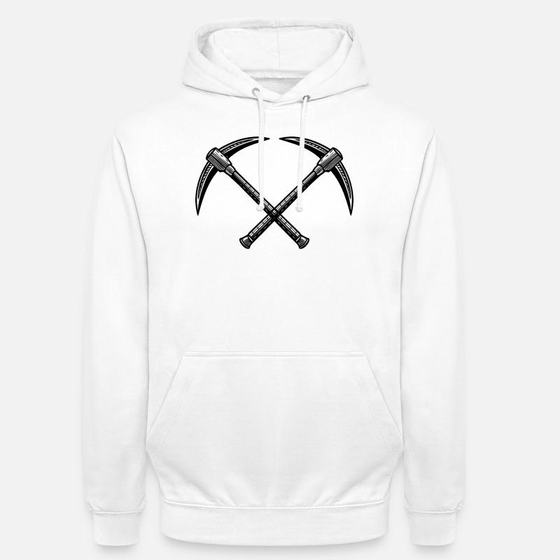 Kreuzspitzhacken - Unisex Hoodie - Weiß