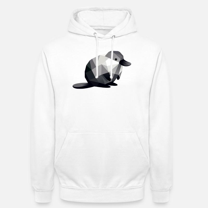 ornithorynque - Sweat-shirt à capuche unisexe - blanc