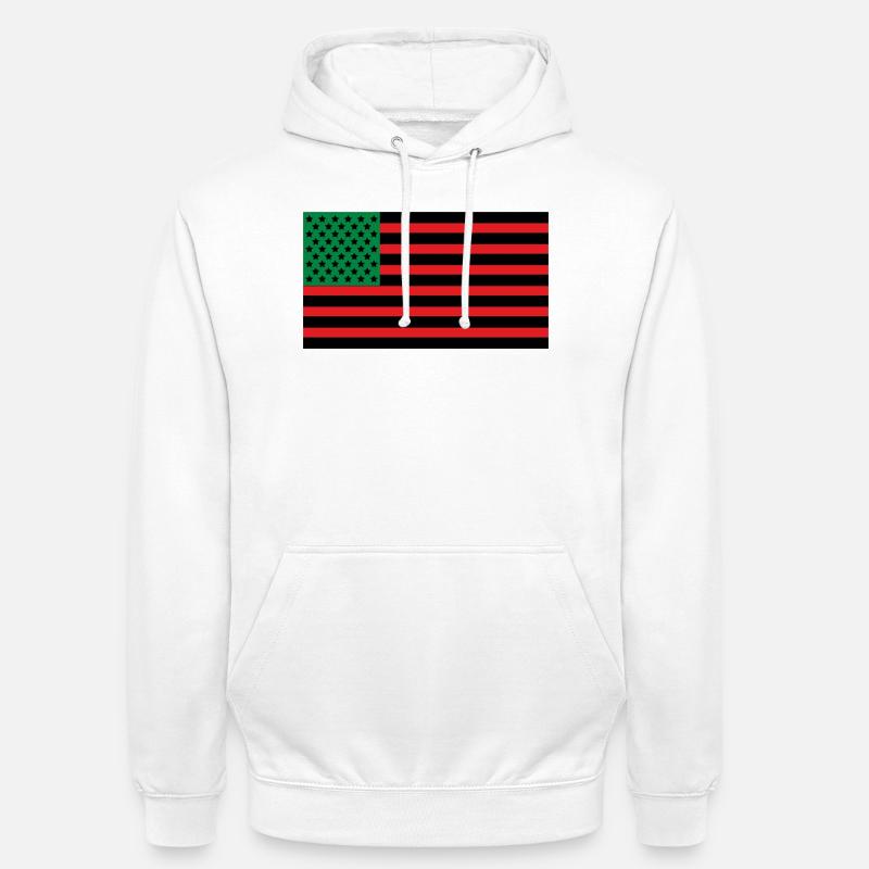 Drapeau afro-américain - Sweat-shirt à capuche unisexe - blanc