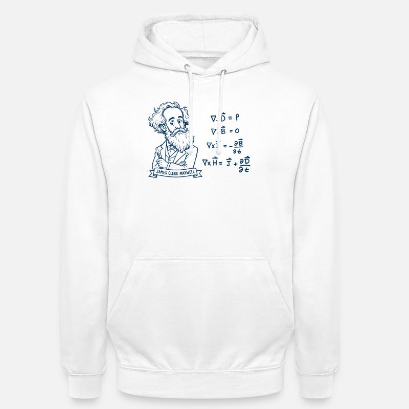 Maxwell and equations in blue - Unisex Hoodie - white