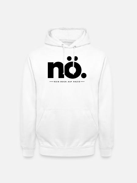 NO_Kein_Bock_auf_Nazis - Unisex Hoodie - Weiß