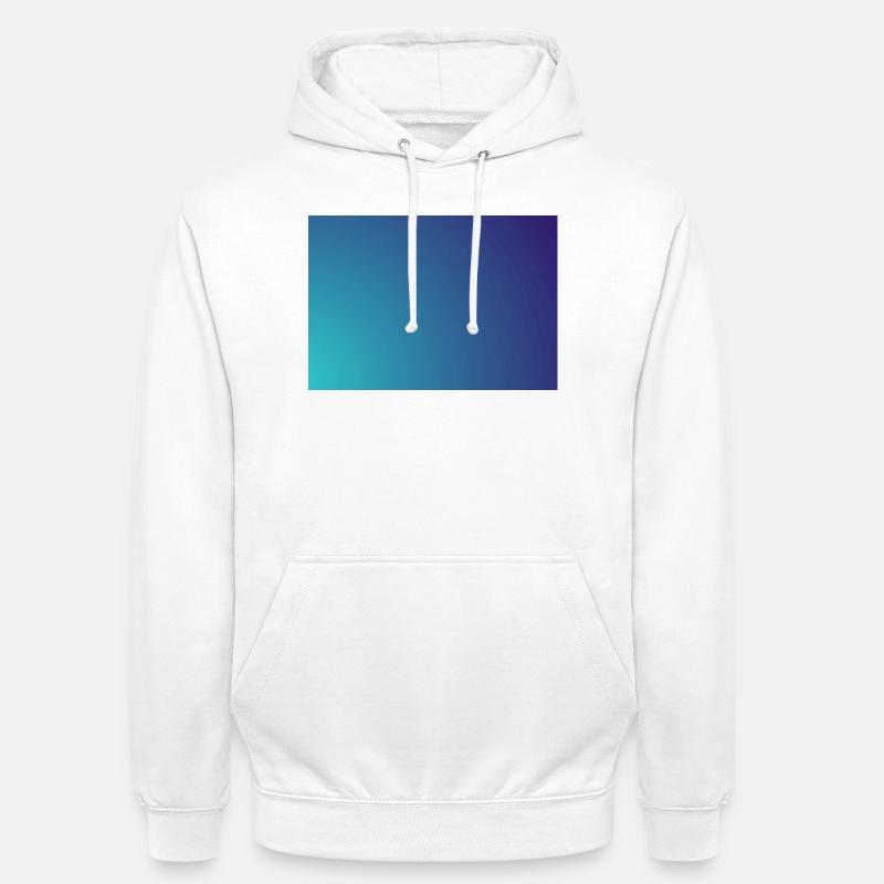 Gradient cyan-violet en cercle - Sweat-shirt à capuche unisexe - blanc