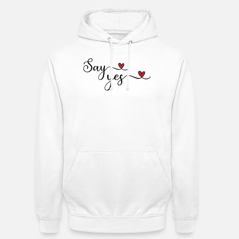 Sag ja - Sweat-shirt à capuche unisexe - blanc
