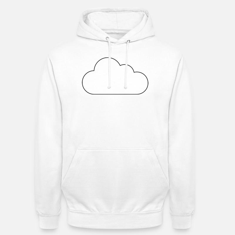 Résumé du nuage - Sweat-shirt à capuche unisexe - blanc
