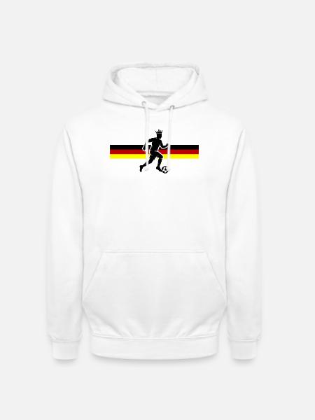 Soccer Germany Soccer Flag - Unisex Hoodie - white