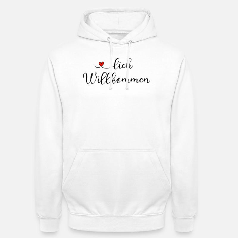 Herzlich Willkommen - Unisex Hoodie - Weiß
