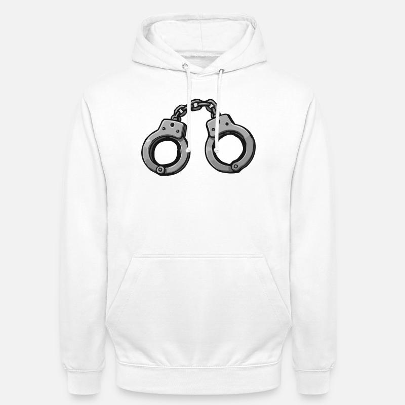 Graphique des menottes - Sweat-shirt à capuche unisexe - blanc
