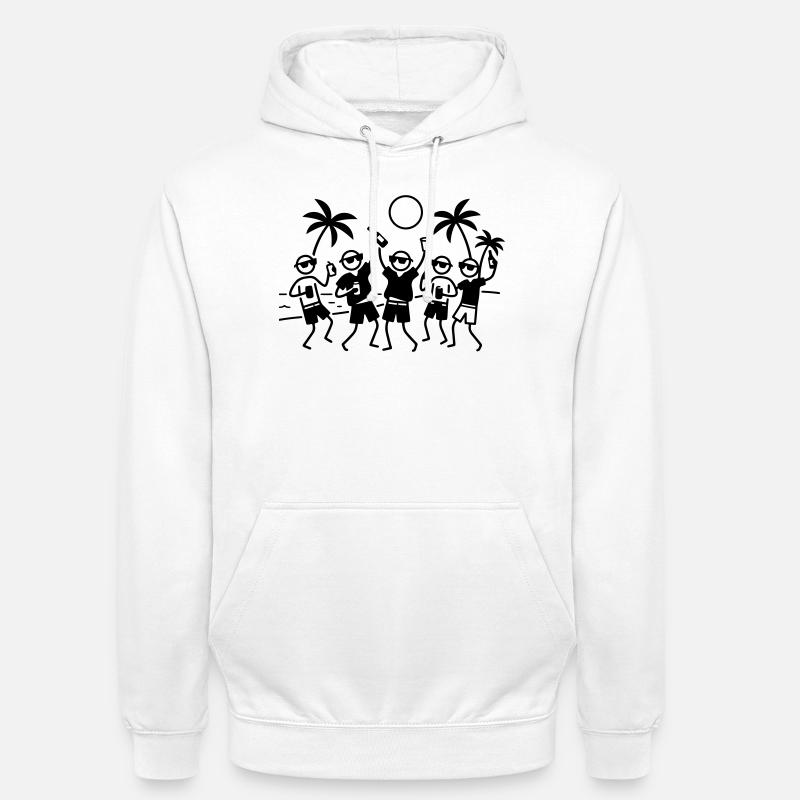 Party Group Beach - Sweat-shirt à capuche unisexe - blanc