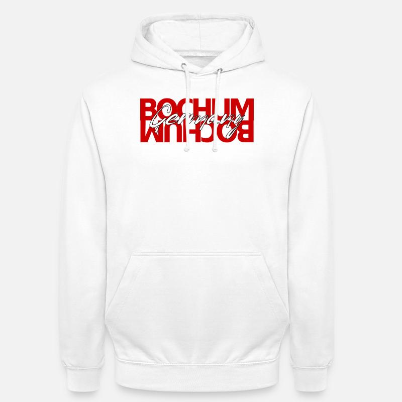Bochum Germany Script Overlay - Unisex Hoodie - Weiß