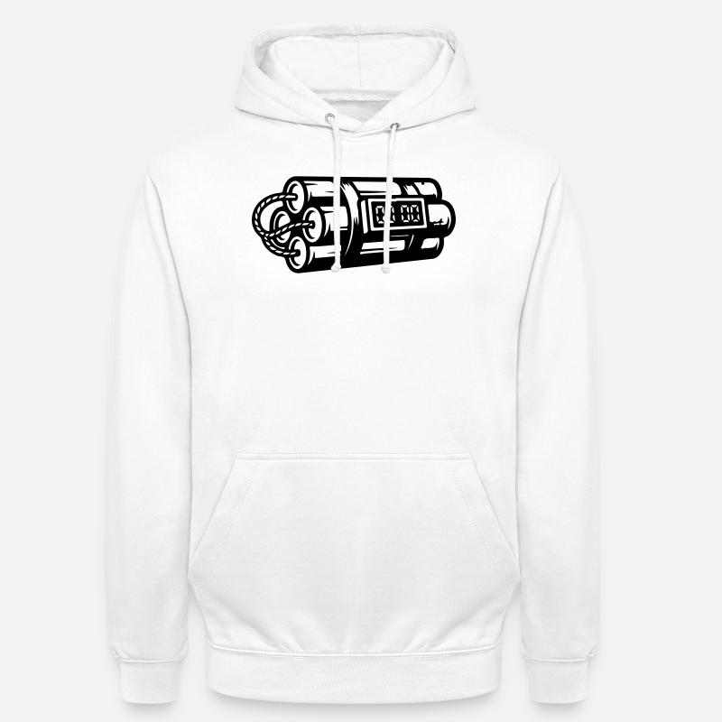 Time Bomb Explosive Dynamite - Unisex Hoodie - white