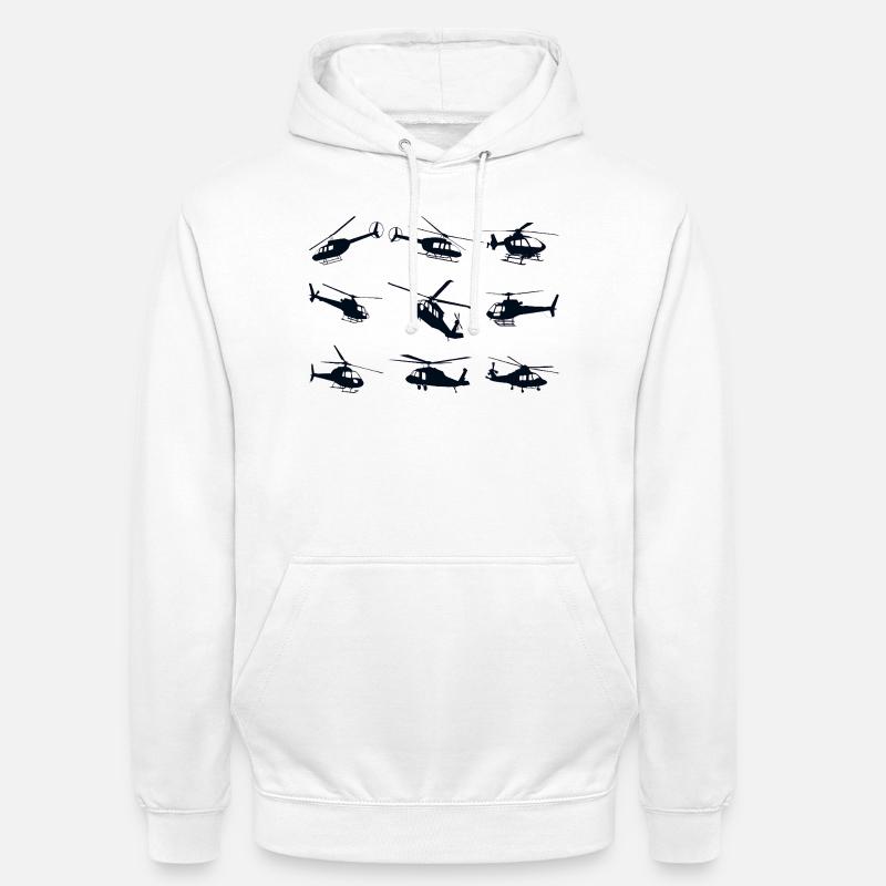 Hubschrauber Helikopeter - Unisex Hoodie - Weiß