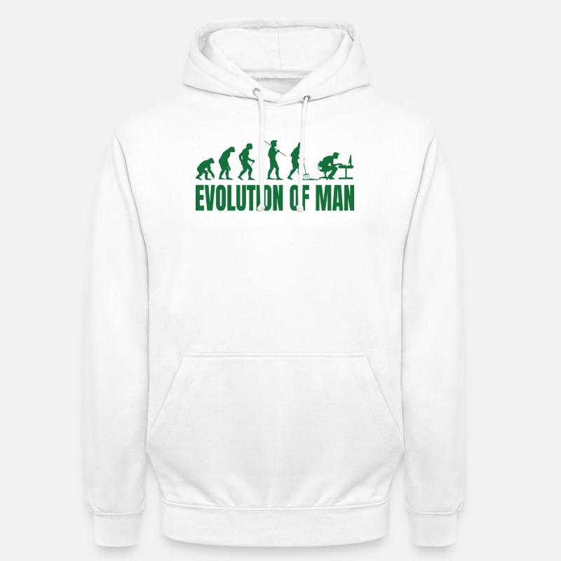 Evolution of Man Programmierer IT - Unisex Hoodie - Weiß