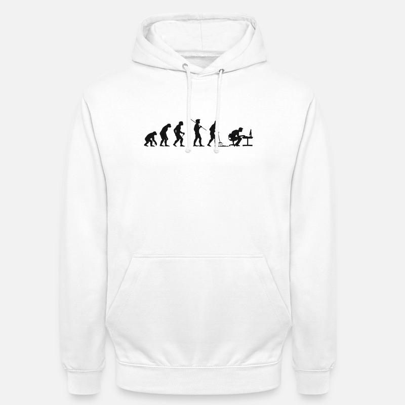 Programmer Computer Freak Evolution - Unisex Hoodie - white