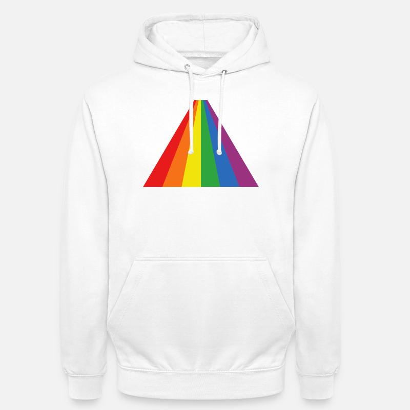 Rainbow Triangle Bold - Unisex Hoodie - white