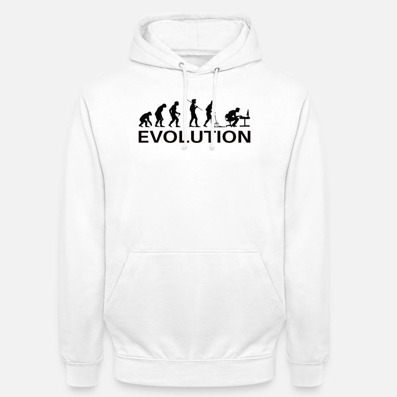 Evolution Gamer | Computer Freak Nerd PC - Unisex Hoodie - Weiß