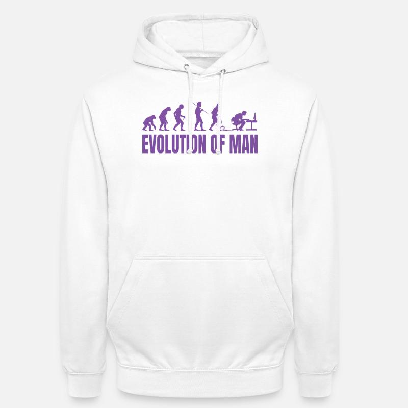Programmeur Computer Freak Evolution Rétro - Sweat-shirt à capuche unisexe - blanc