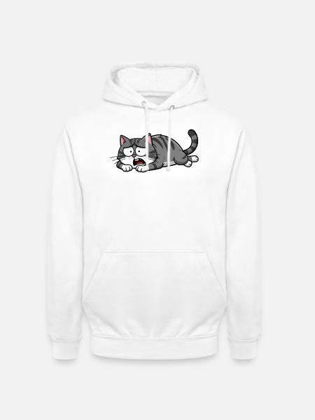 Lustige Katze Tigerkatze Katzenshirt Geschenk - Unisex Hoodie - Weiß