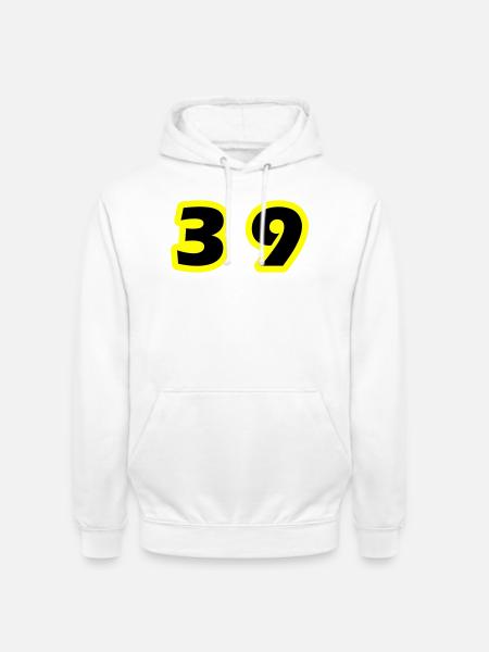39 Number Symbol - Unisex Hoodie - white