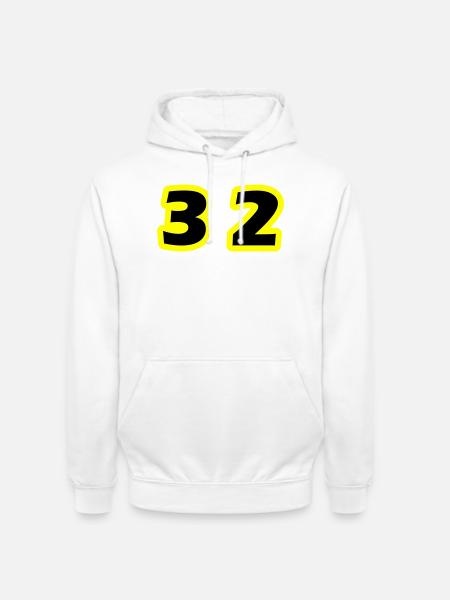32 Number Symbol - Unisex Hoodie - white