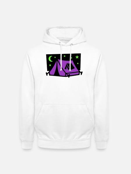 Festival Tent Night Logo - Unisex Hoodie - white