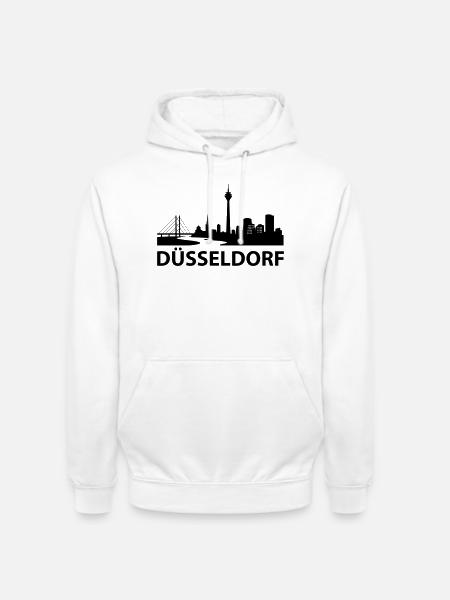 Düsseldorf Skyline - Unisex Hoodie - Weiß