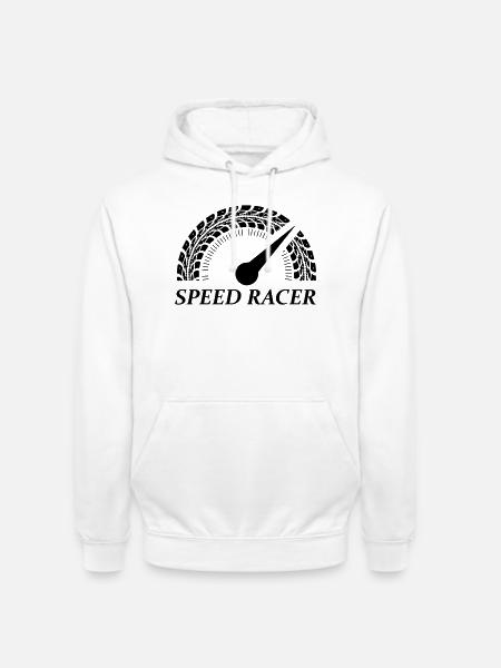 Tacho Speed Racer - Unisex Hoodie - Weiß