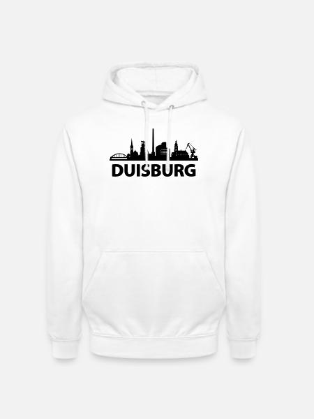 Duisburg Skyline - Unisex Hoodie - Weiß