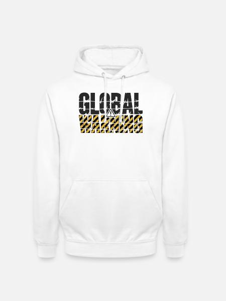 Global Warning Klima - Unisex Hoodie - Weiß