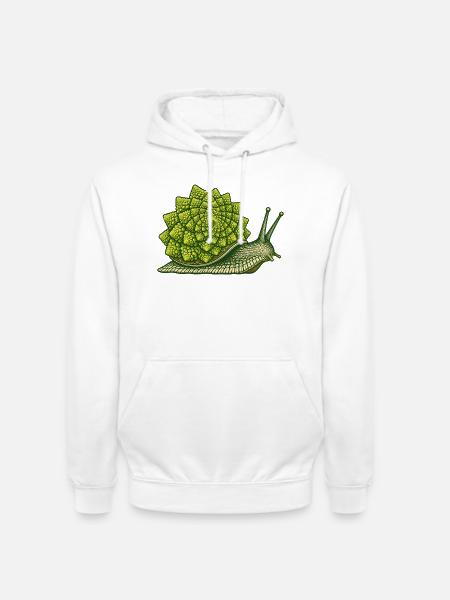 Romanesco-Schnecke - Unisex Hoodie - Weiß