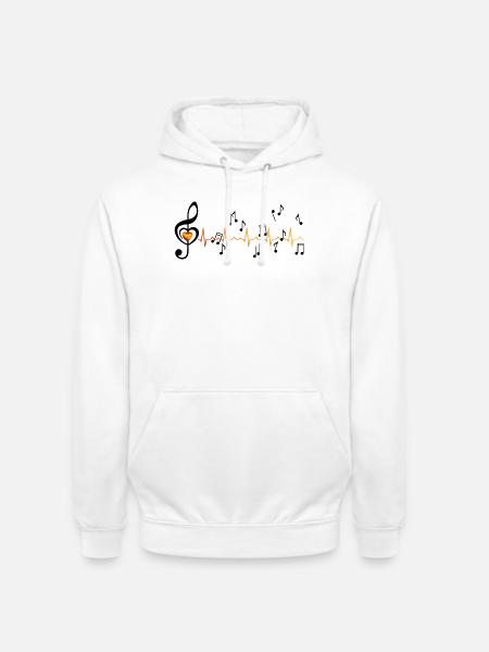 Motiv_Musik - Unisex Hoodie - Weiß